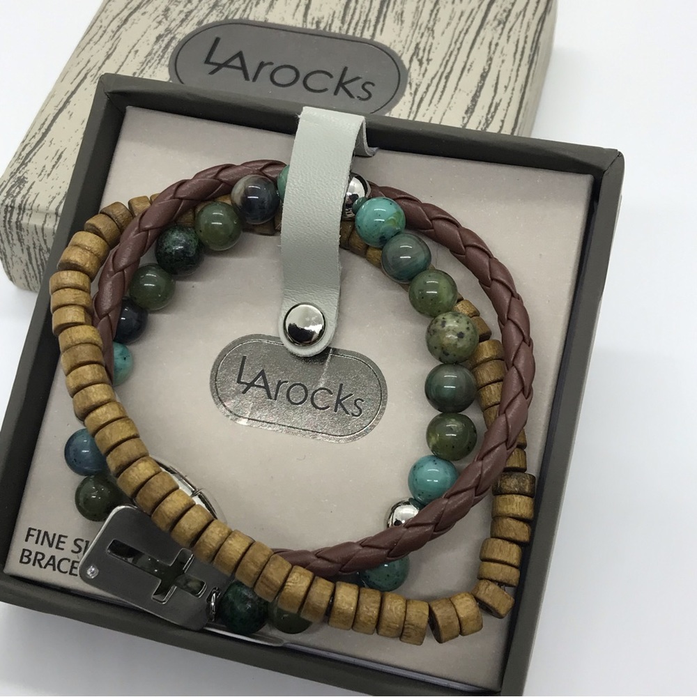 La Rocks Bracelet set silver plated